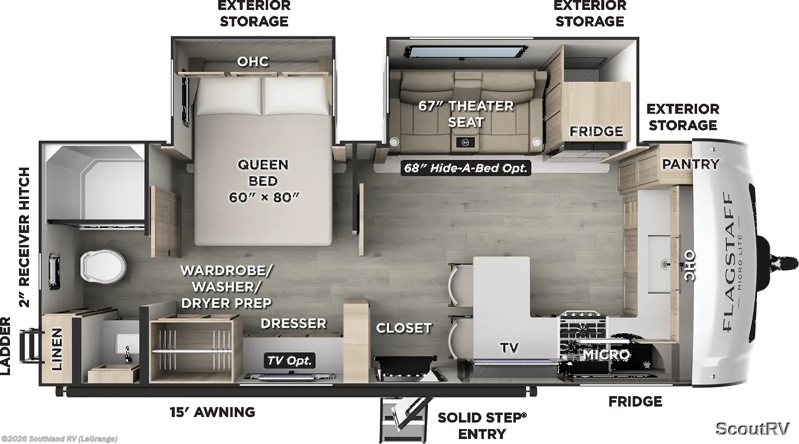 2026 Forest River Flagstaff Micro Lite 25MBR - New Travel Trailer For Sale by Southland RV in LaGrange, Georgia