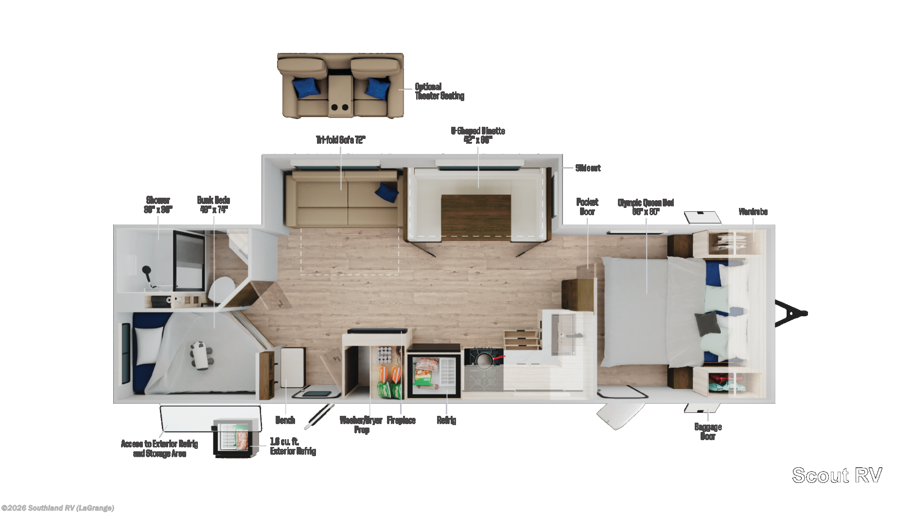 2026 Winnebago Access 27BH - New Travel Trailer For Sale by Southland RV in LaGrange, Georgia