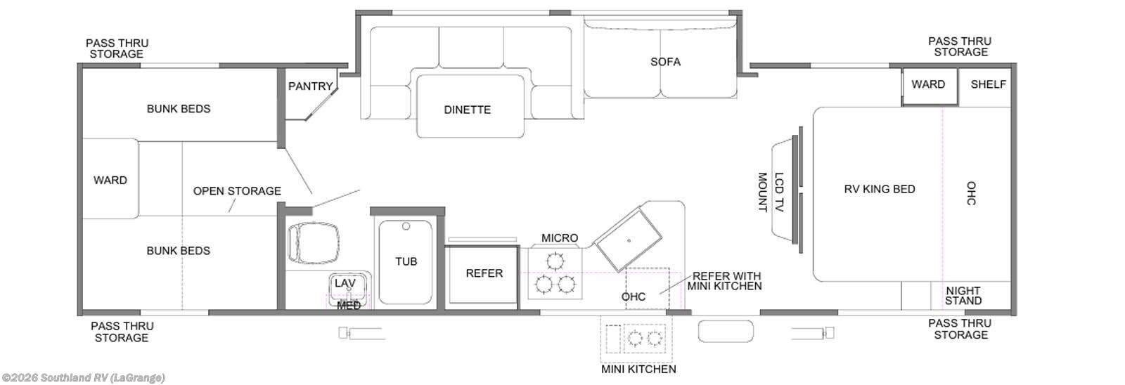 2027 Forest River Cherokee Grey Wolf 28QBH - New Travel Trailer For Sale by Southland RV in LaGrange, Georgia