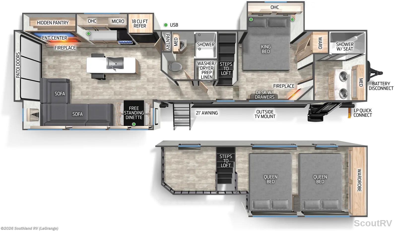 2026 Forest River Cherokee Timberwolf 39JM - New Destination Trailer For Sale by Southland RV in LaGrange, Georgia