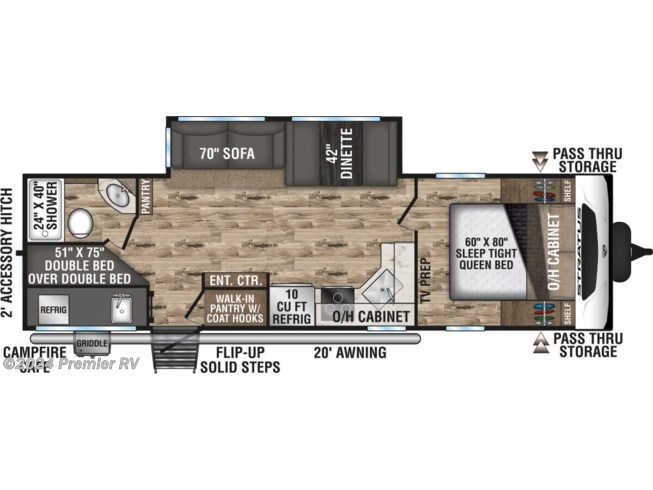 Floorplan of 2022 Venture RV Stratus SR281VBH