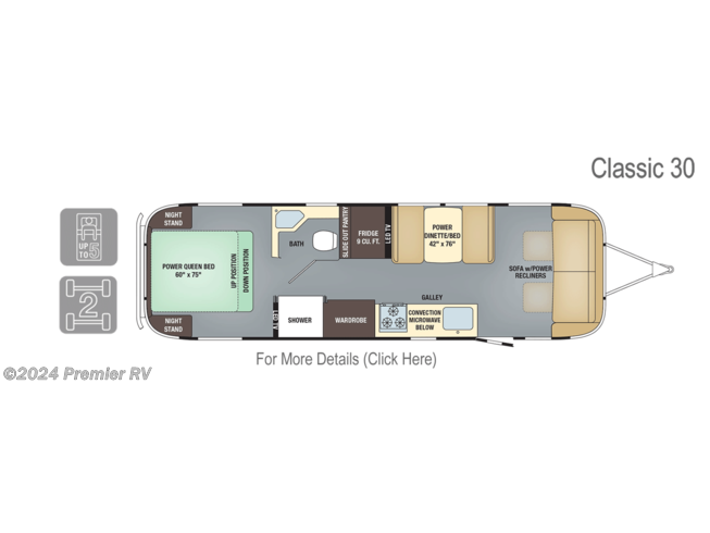 Floorplan of 2003 Airstream Classic 31