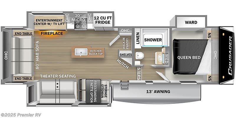 2021 Prime Time Crusader 305RLP - Used Fifth Wheel For Sale by Premier RV  in Blue Grass, Iowa