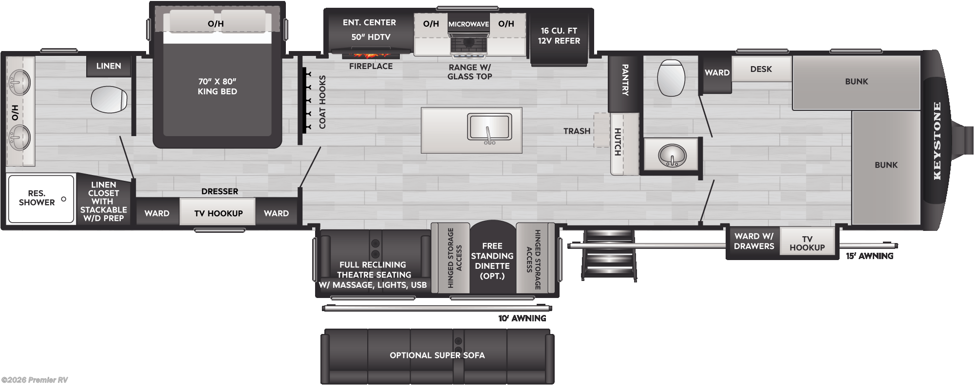 2026 Keystone Sprinter 3980FBS - New Fifth Wheel For Sale by Premier RV  in Blue Grass, Iowa
