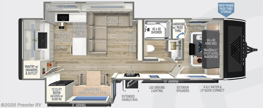2026 Brinkley RV Model I 280 - New Travel Trailer For Sale by Premier RV  in Blue Grass, Iowa