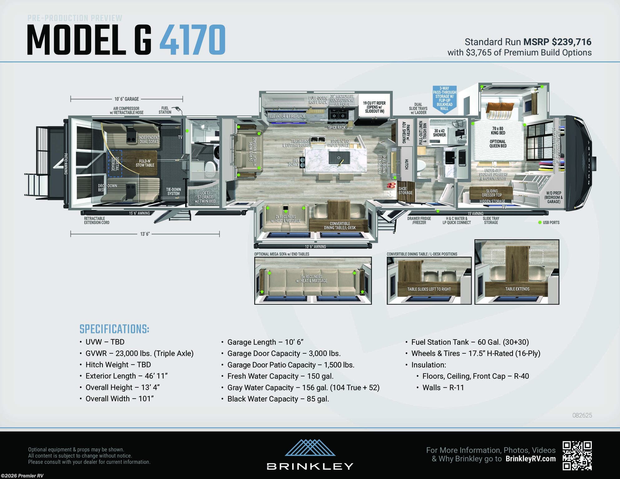 2026 Brinkley RV Model G 4170 - New Toy Hauler For Sale by Premier RV  in Blue Grass, Iowa