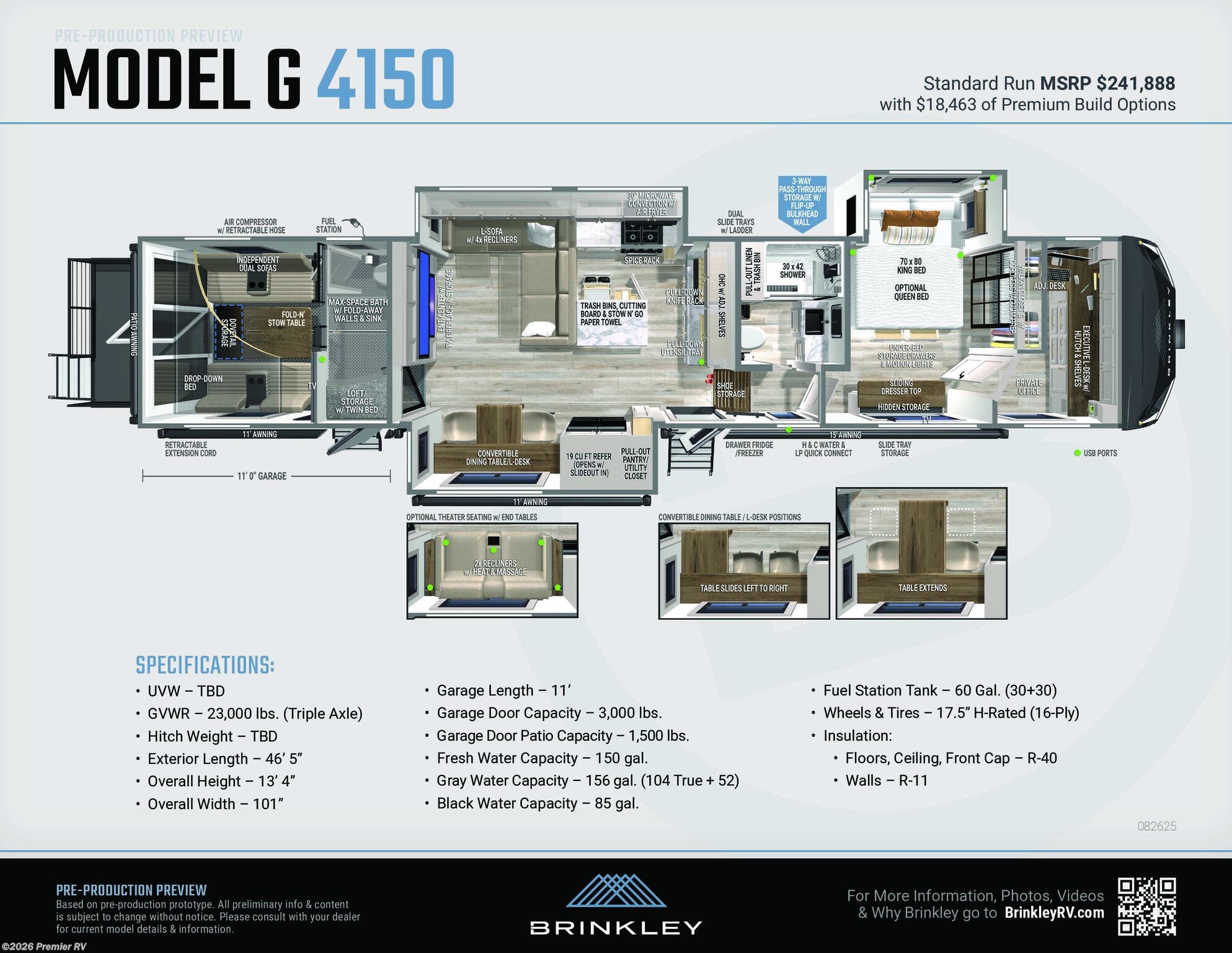 2026 Model G 4150 by Brinkley RV from Premier RV  in Blue Grass, Iowa