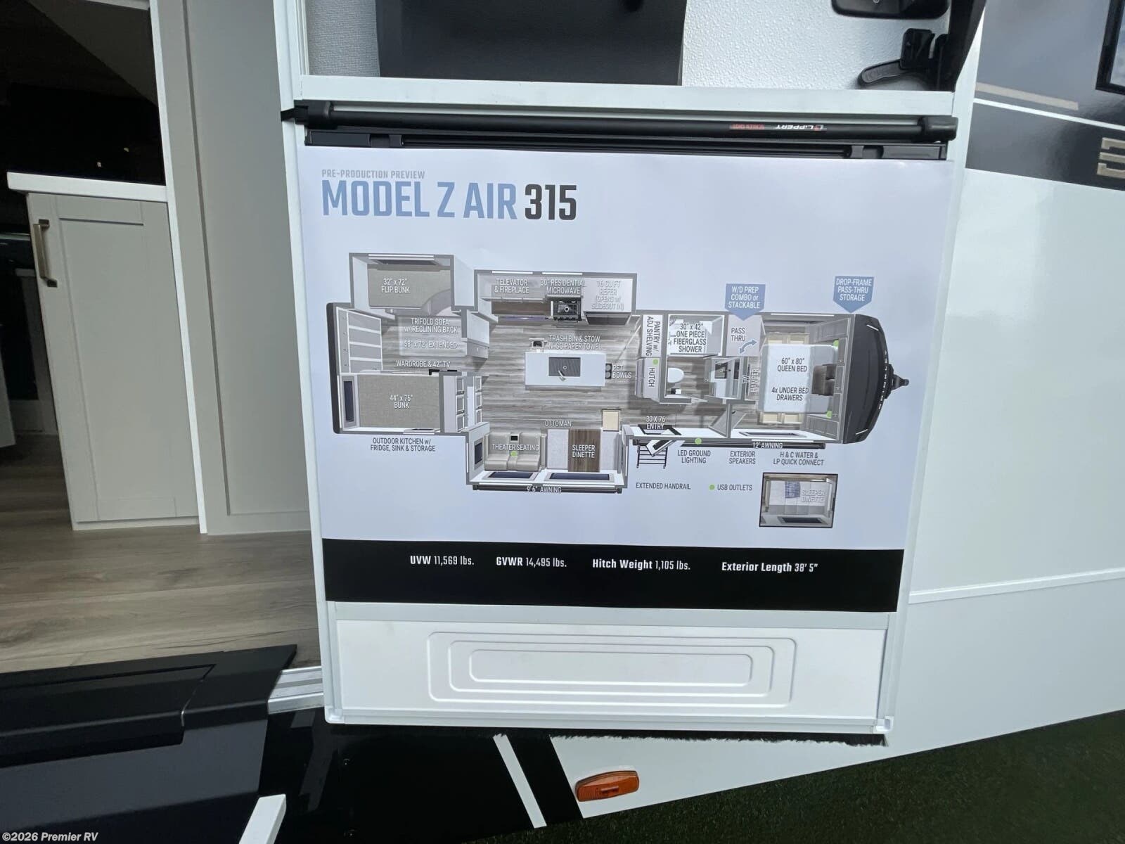 2026 Model Z AIR 315 by Brinkley RV from Premier RV  in Blue Grass, Iowa