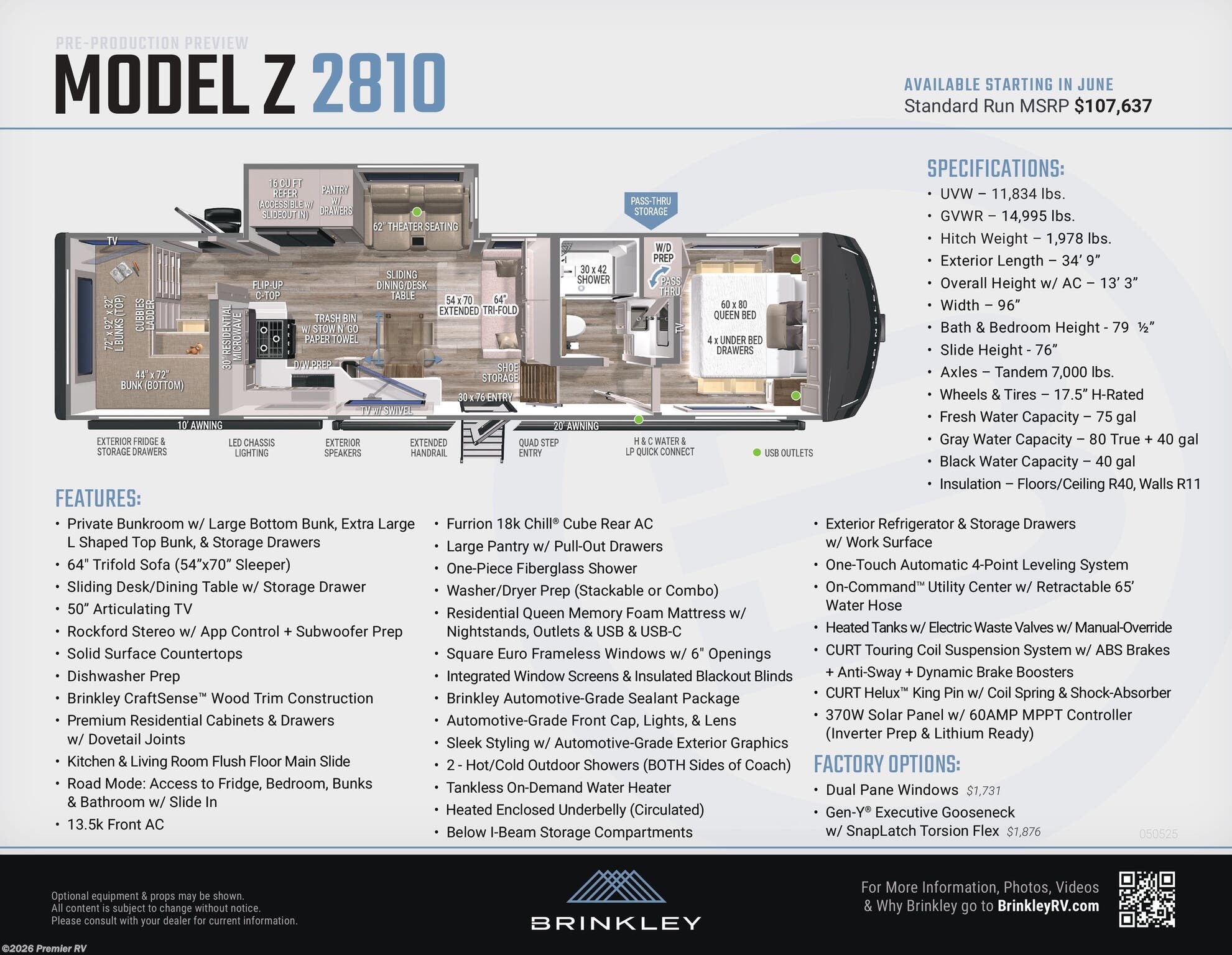 2026 Brinkley RV Model Z 2810 - New Fifth Wheel For Sale by Premier RV  in Blue Grass, Iowa