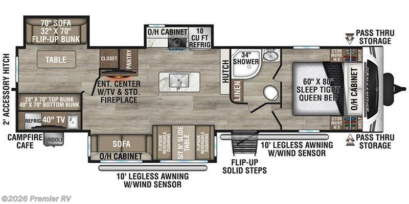 2025 Venture RV SportTrek ST327VIK - New Travel Trailer For Sale by Premier RV  in Blue Grass, Iowa
