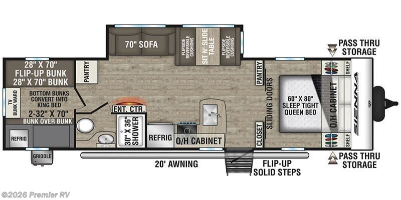 2026 Venture RV Sienna SA281VQB - New Travel Trailer For Sale by Premier RV  in Blue Grass, Iowa