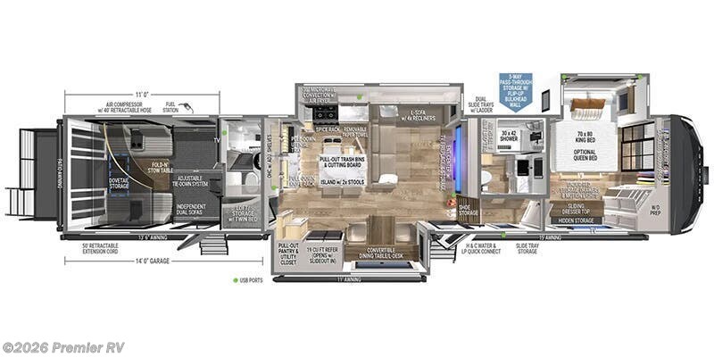 2026 Model G 3970 by Brinkley RV from Premier RV  in Blue Grass, Iowa