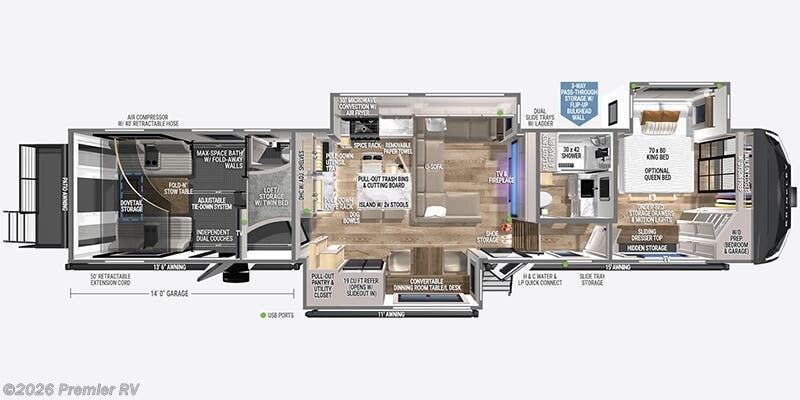 2026 Brinkley RV Model G 3950 - New Toy Hauler For Sale by Premier RV  in Blue Grass, Iowa