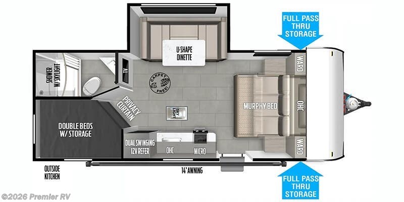 2026 Forest River Salem FSX 178BHSKX - New Travel Trailer For Sale by Premier RV  in Blue Grass, Iowa