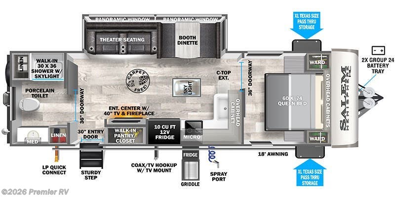 2024 Forest River Wildwood Heritage Glen Hyper-Lyte 25RBHL - Used Travel Trailer For Sale by Premier RV  in Blue Grass, Iowa