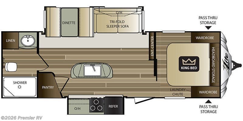 2017 Keystone Cougar XLite 26RBI - Used Travel Trailer For Sale by Premier RV  in Blue Grass, Iowa