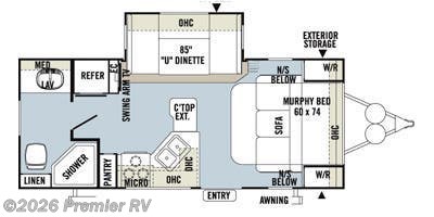 2013 Forest River Rockwood Ultra Lite 2304S - Used Travel Trailer For Sale by Premier RV  in Blue Grass, Iowa