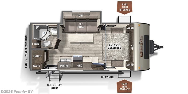 2022 Forest River Rockwood Mini Lite 2109S - Used Travel Trailer For Sale by Premier RV  in Blue Grass, Iowa