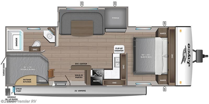 2024 Jayco Jay Feather 24BH - Used Travel Trailer For Sale by Premier RV  in Blue Grass, Iowa