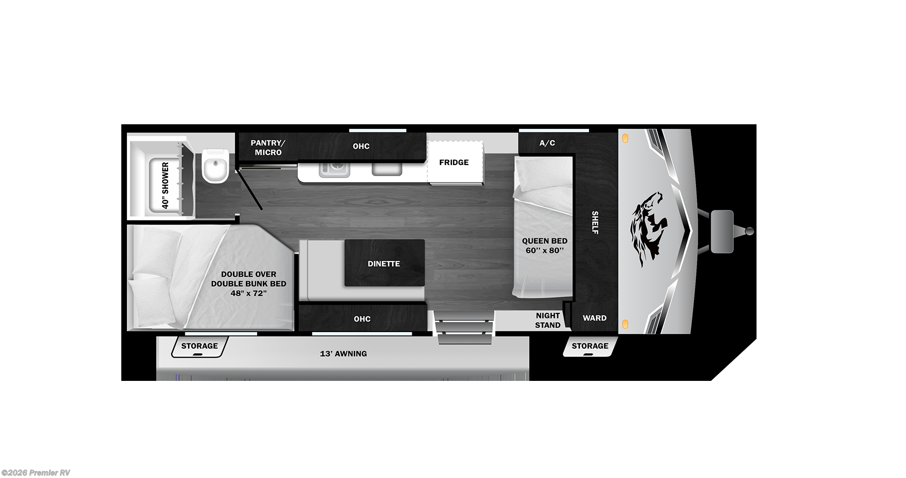 2026 Highland Ridge Colt LIMITED 17DB - New Travel Trailer For Sale by Premier RV  in Blue Grass, Iowa