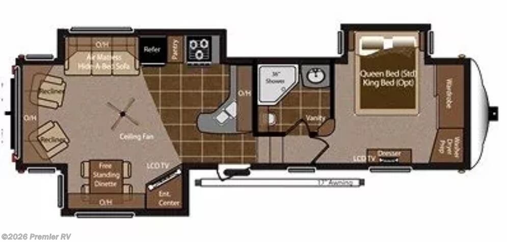 2013 Keystone Montana Big Sky 3100RL - Used Fifth Wheel For Sale by Premier RV  in Blue Grass, Iowa