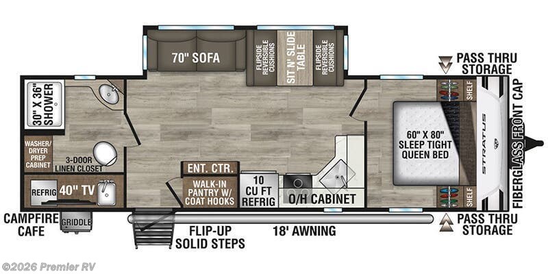 2026 Venture RV Stratus SR261VRB - New Travel Trailer For Sale by Premier RV  in Blue Grass, Iowa