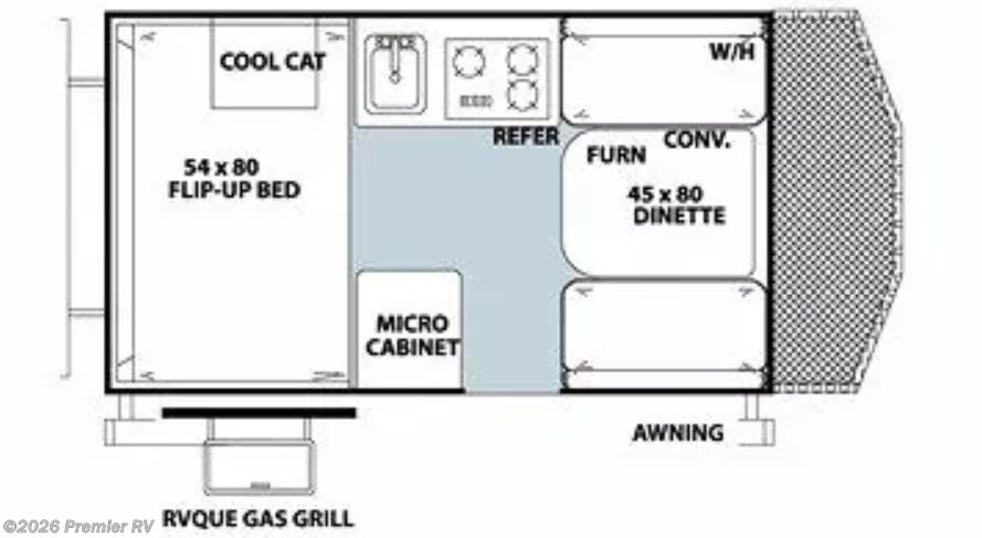 2012 Rockwood HARD SIDE A122BH - Used Popup For Sale by Premier RV  in Blue Grass, Iowa