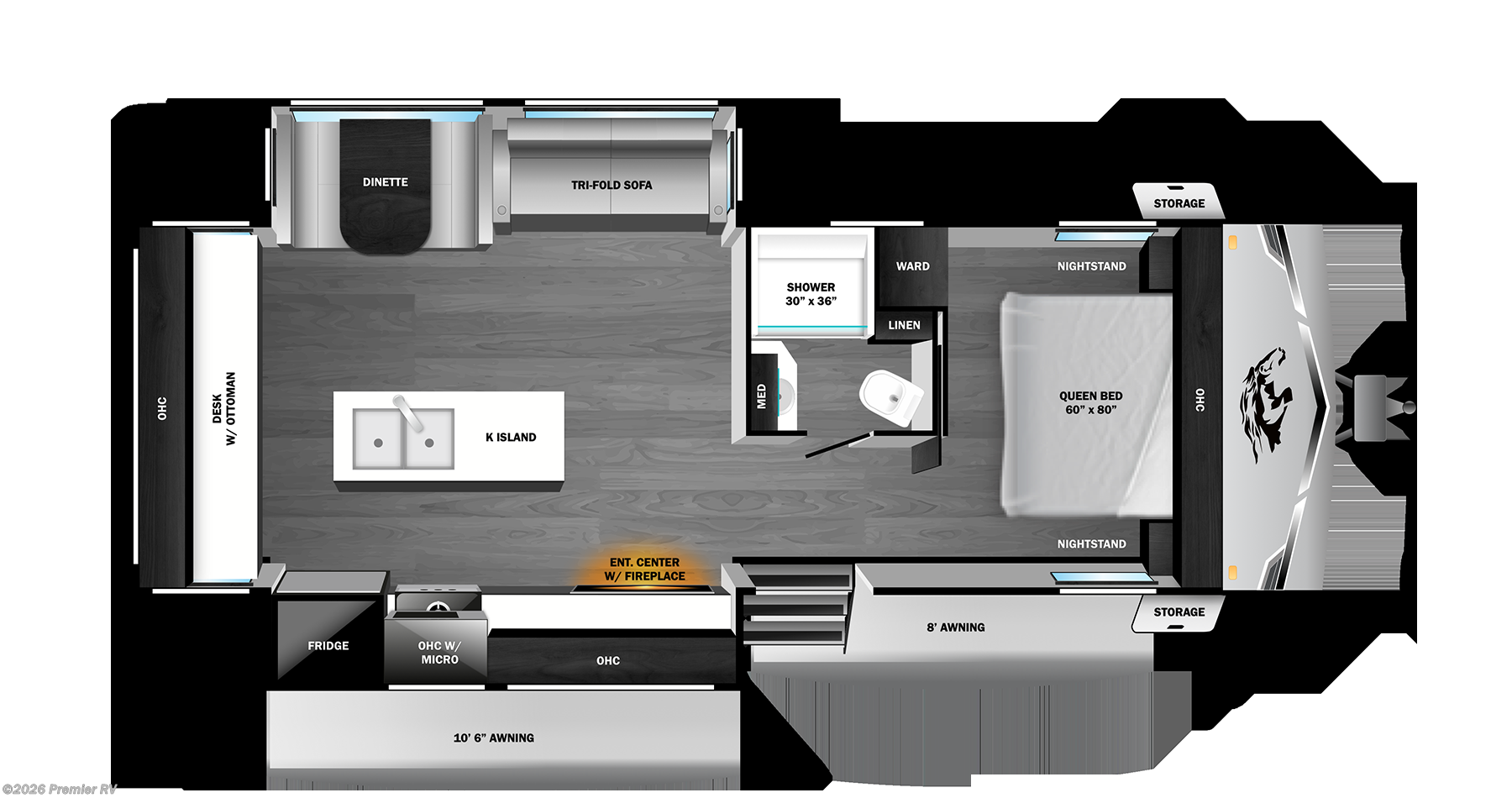 2026 Highland Ridge RANGE LITE 280MKI - New Travel Trailer For Sale by Premier RV  in Blue Grass, Iowa