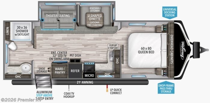 2022 Grand Design Imagine 2600RB - Used Travel Trailer For Sale by Premier RV  in Blue Grass, Iowa