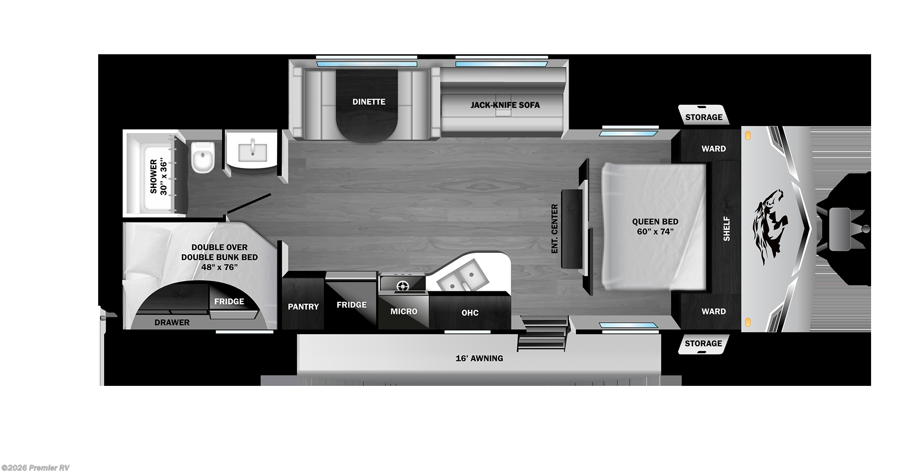 2027 Highland Ridge COLT 26DBS - New Travel Trailer For Sale by Premier RV  in Blue Grass, Iowa