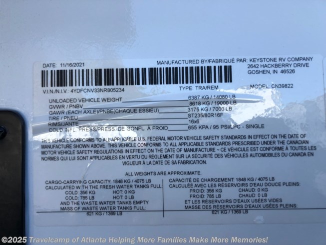 2022 Keystone Carbon 398 RV for Sale in Griffin, GA 30223 ...