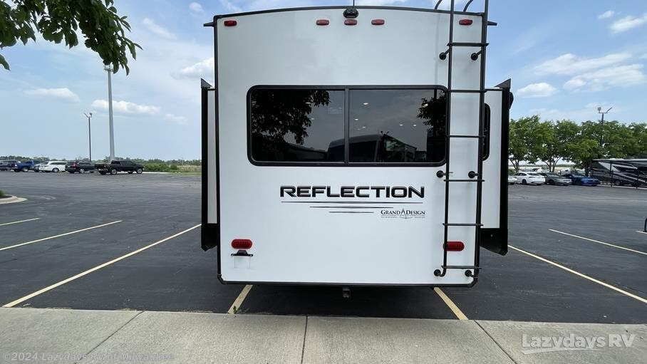 Here are inside of RVs at 2023 RV Show in Milwaukee's Wisconsin Center