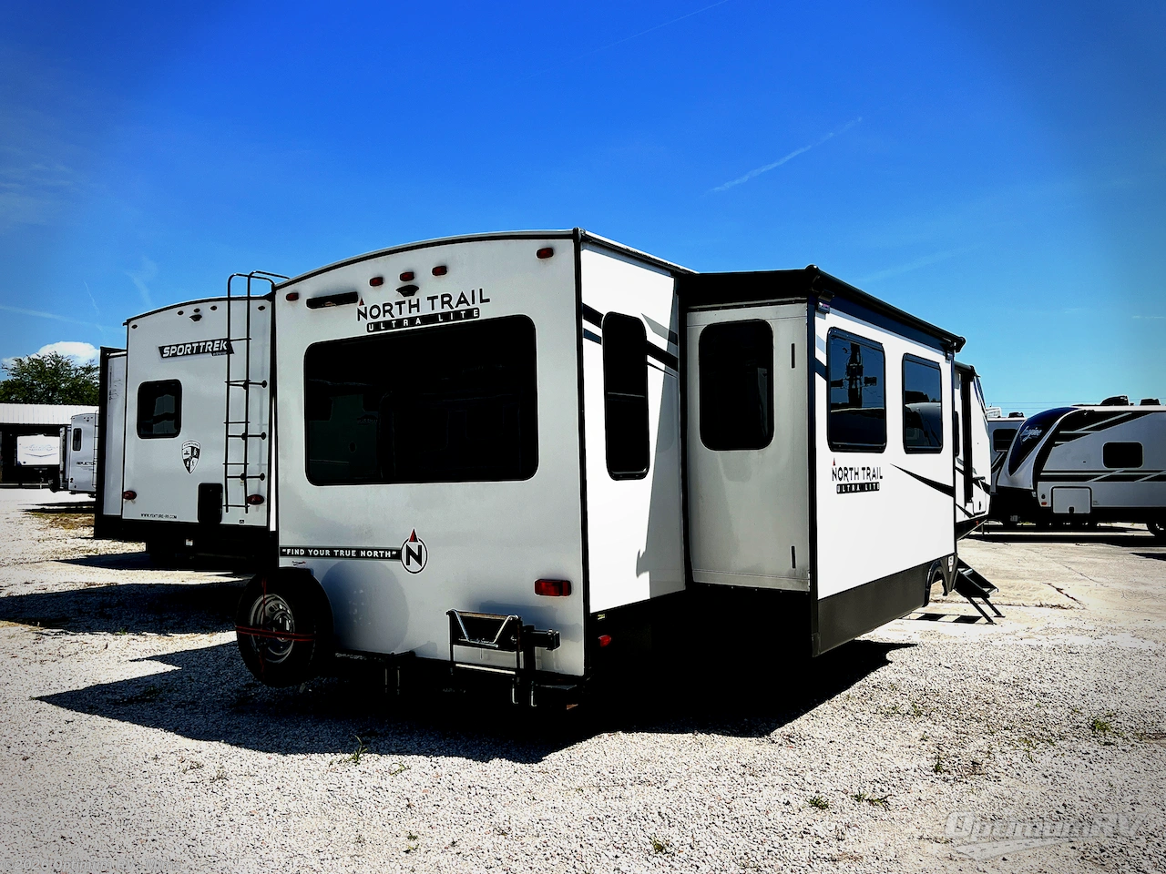 2023 Heartland North Trail 33RETS - Used Travel Trailer For Sale by Optimum RV - Mims in Mims, Florida features Awning, Slideout