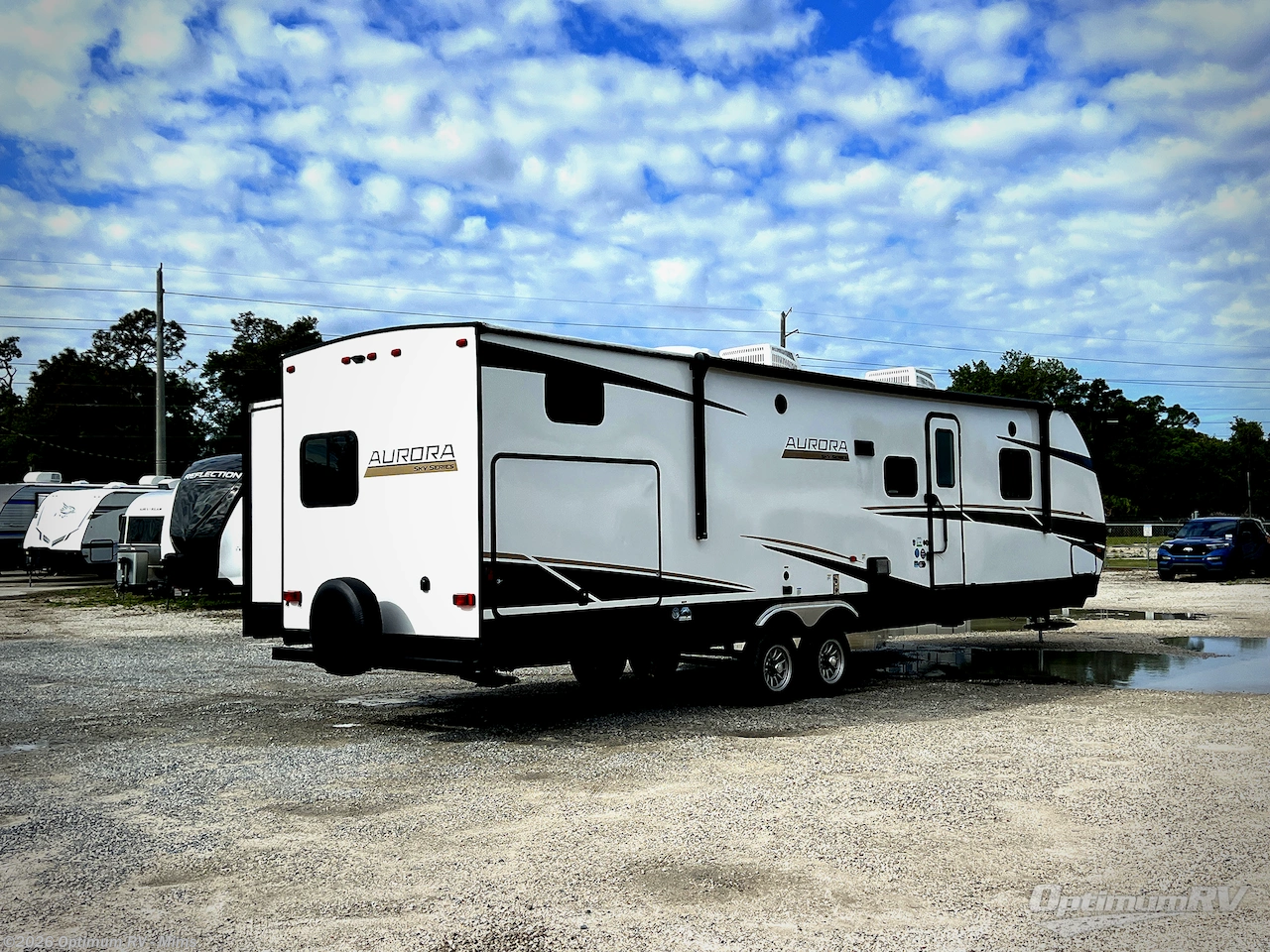 2023 Forest River Aurora Sky Series 340BHTS - Used Travel Trailer For Sale by Optimum RV - Mims in Mims, Florida features Awning, Slideout