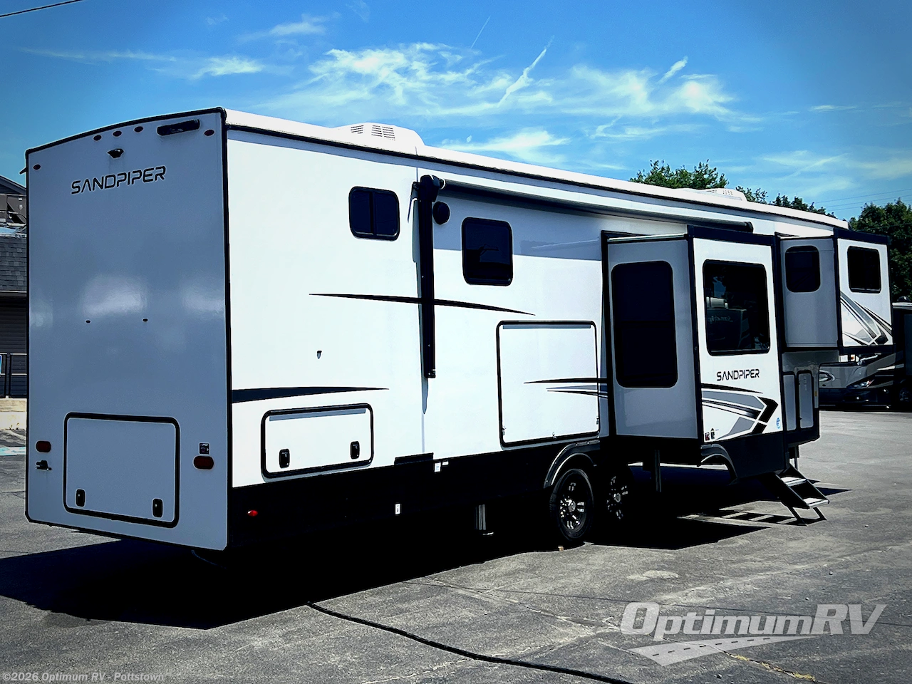 2024 Forest River Sandpiper Luxury 391FLRB - Used Fifth Wheel For Sale by Optimum RV - Pottstown in Pottstown, Pennsylvania features Awning, Slideout
