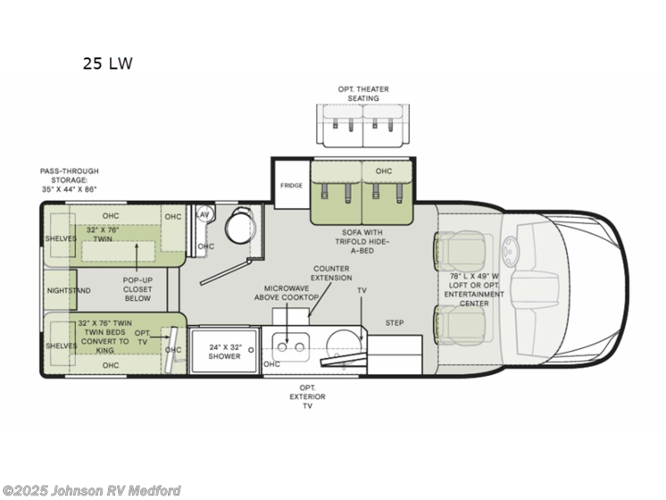 2025 Tiffin Wayfarer 25 LW RV for Sale in Medford, OR 97504 | 22300 ...