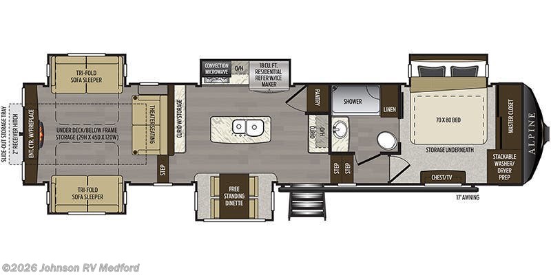 2021 Keystone Alpine 3851RD - Used Fifth Wheel For Sale by Johnson RV Medford in Medford, Oregon