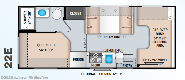 2022 Thor Motor Coach CHATEAU 22E Floorplan