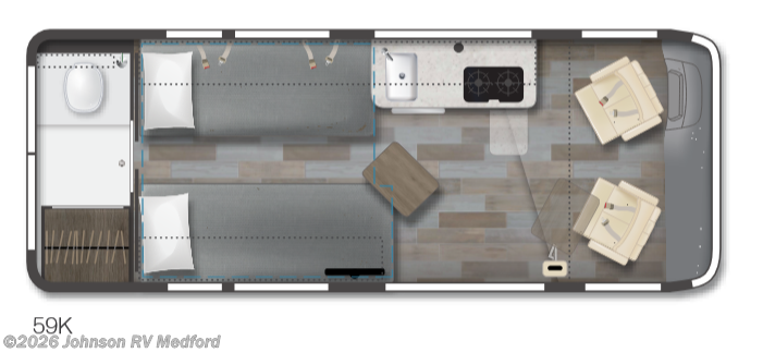 2025 WINNEBAGO TRAVATO 59K Floorplan