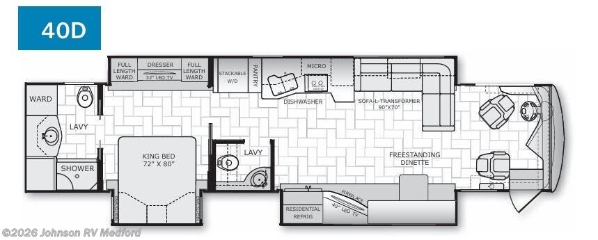 2018 AMERICAN COACH American Revolution SE REVOLUTION 40D Floorplan