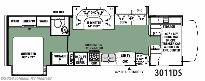 2020 FOREST RIVER Forester Classic 3011DS Floorplan