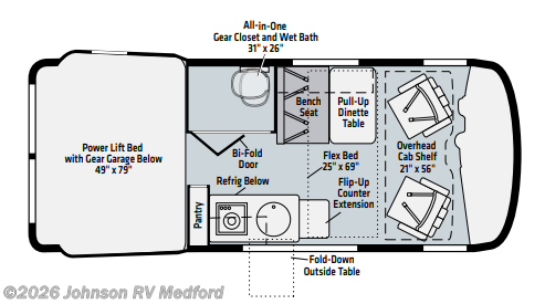 2020 WINNEBAGO Revel 44E Floorplan