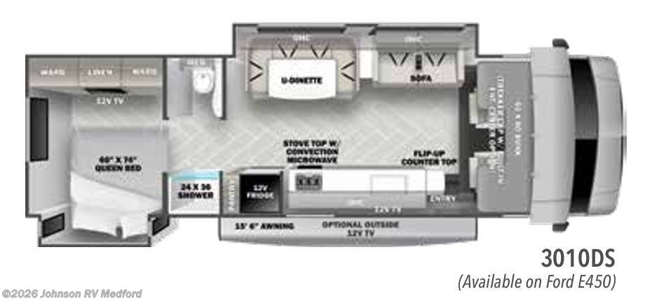 2023 FOREST RIVER Sunseeker Classic 3010DS Floorplan