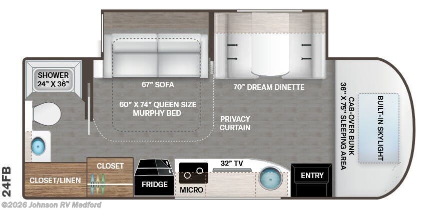 2023 Thor Motor Coach Delano 24FB Floorplan
