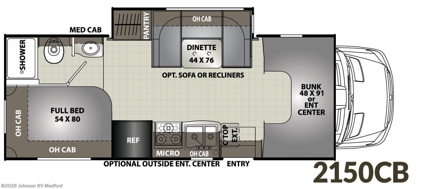 2019 COACHMEN Prism 2150CB Floorplan