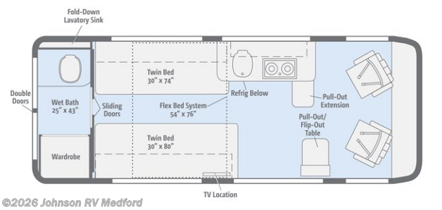2017 WINNEBAGO Travato 59K Floorplan