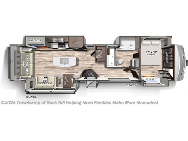 2022 Palomino Columbus RIVER RANCH 390RL - New Fifth Wheel For Sale by Travelcamp of Rock Hill in Rock Hill, South Carolina