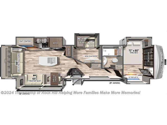 2022 Palomino Columbus RIVER RANCH 392MB - New Fifth Wheel For Sale by Travelcamp of Rock Hill in Rock Hill, South Carolina