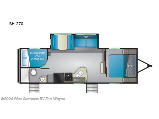 2019 Heartland Pioneer BH 270 - Used Travel Trailer For Sale by Blue Compass RV Fort Wayne in Columbia City, Indiana
