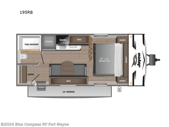 2024 Jayco Jay Flight SLX 195RB - New Travel Trailer For Sale by Blue Compass RV Fort Wayne in Columbia City, Indiana